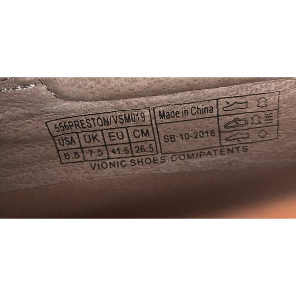 Vionic Preston Men's Brown Leather Slip-on Loafer Comfortable Shoes Size 8.5M - Picture 7 of 7